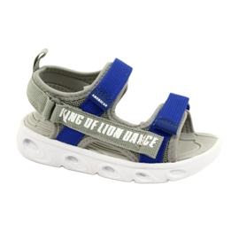 American Club Sandals Boys With Velcro mousse Sole intérieure RL27 / 21 Gray gris