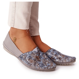 Ballerines en cuir pour femmes Maciejka 01930-86 Ashen multicolore