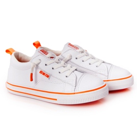 Baskets Enfant Eco-cuir Big Star HH374036 Blanc-Orange