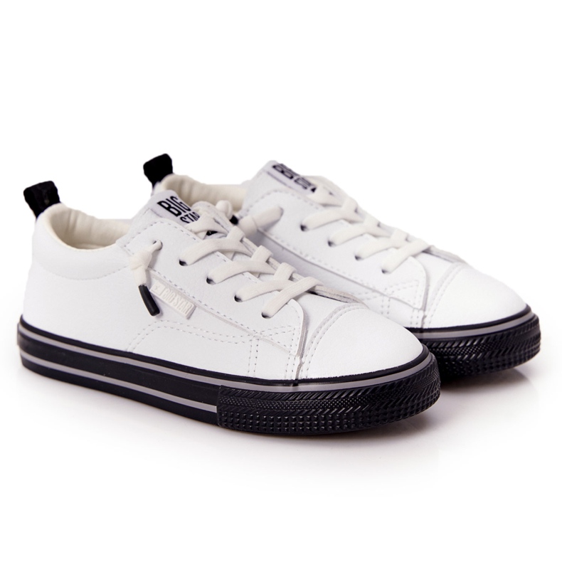 Baskets en éco-cuir pour enfants Big Star HH374037 Blanc blanche