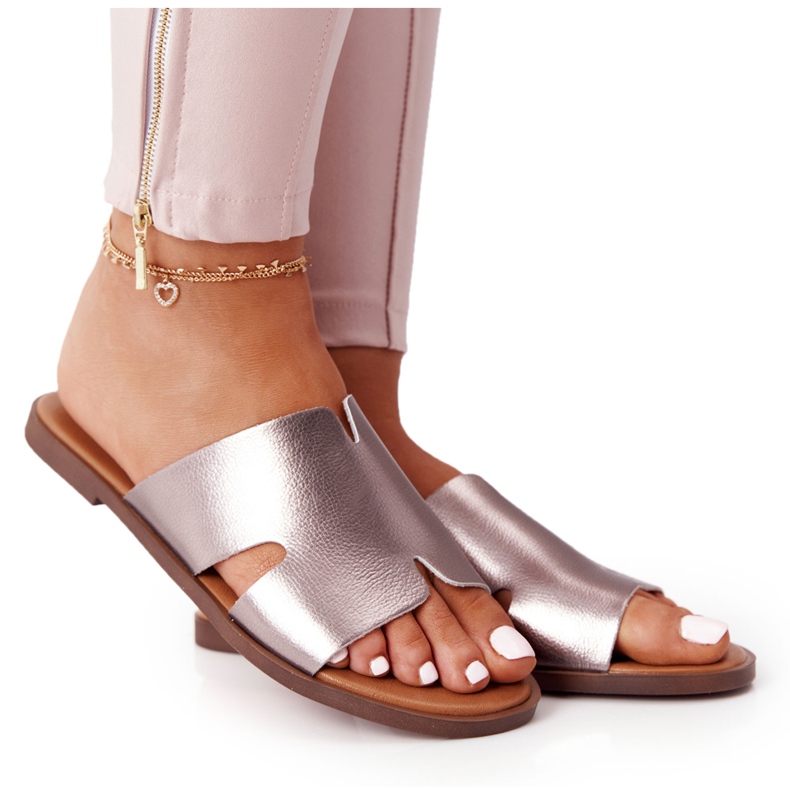 Chaussons Cuir Sergio Leone Sk 063 Argent