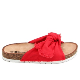 Chaussons rouges en coton rouge WS11