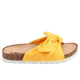 Chaussons liège coton WS11 Jaune miel