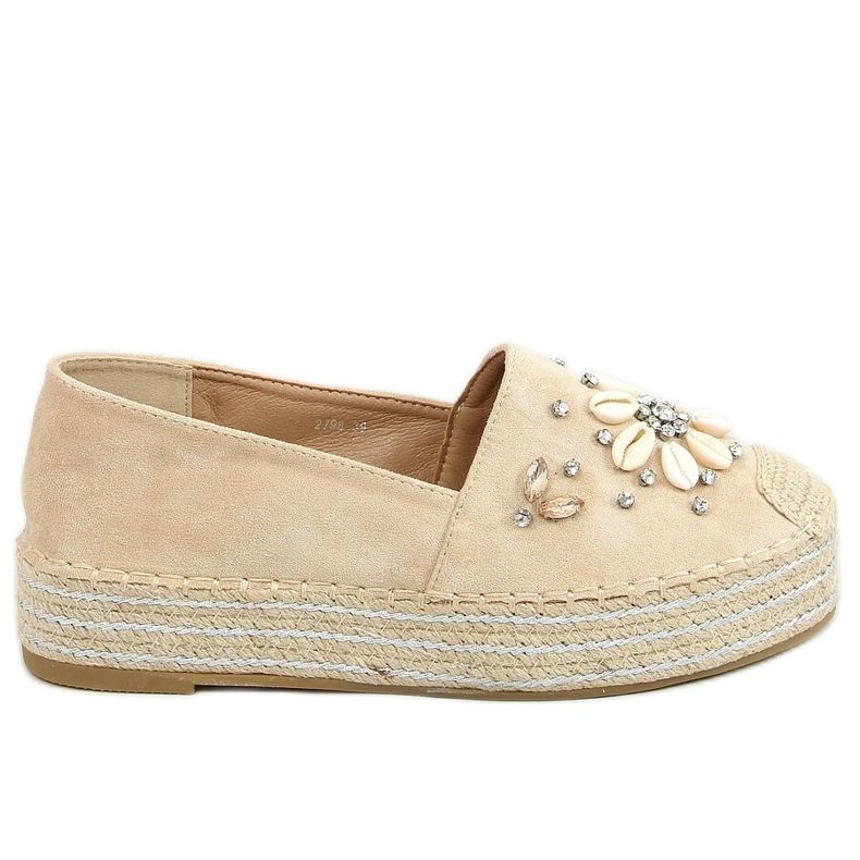 Espadrilles beiges à coquillages 2798 Beige Espadrilles beiges à coquillages 2798 Beige
