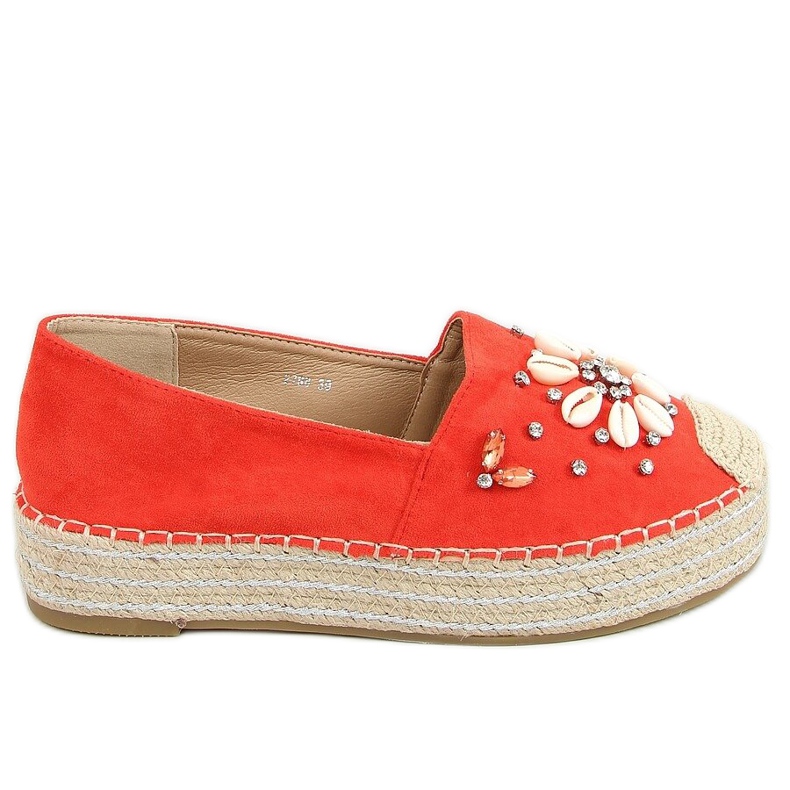 Espadrilles orange à coquillages 2798 Orange