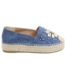 Espadrilles bleues à coquillages 2798 Bleu