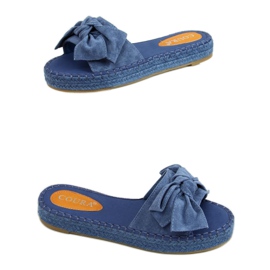 Espadrilles bleues à nœud 266 Bleu Espadrilles bleues à nœud 266 Bleu