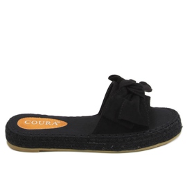 Espadrilles noires à nœud 266 Noir