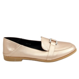 Mocassins femme or 4585 Or doré