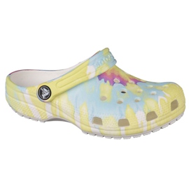 Crocs Classic Tie-Dye Graphic K Clog Jr 205451-94S multicolore jaune