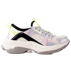 Goodin Baskets en cuir ajouré multicolore