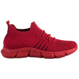 SHELOVET Baskets ajourées sur la plateforme rouge