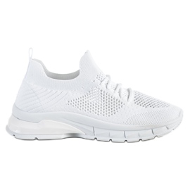 Filippo Baskets ajourées à lacets blanc