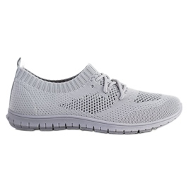 SHELOVET Baskets grises ajourées