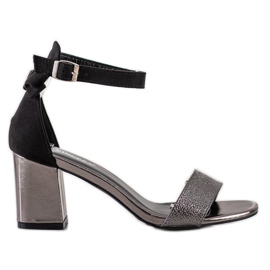 Sandales À Noeud VINCEZA noir gris