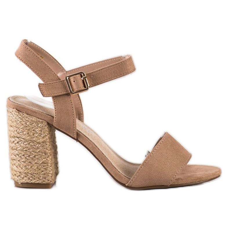 Sandales à talon tressé VINCEZA beige