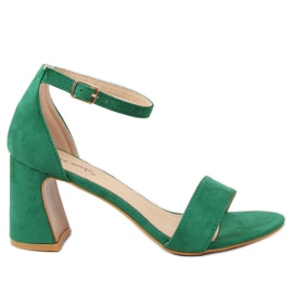Sandales à talons vertes 8741 Vert