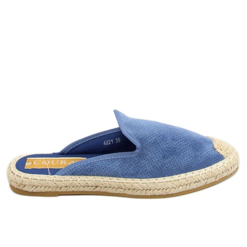 Bleu 4821 Chaussons femme espadrilles bleues Bleu 4821 Chaussons femme espadrilles bleues