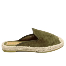 Vert 4821 Espadrilles vertes Chaussons femme