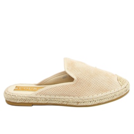 Espadrilles beiges femme 4821 Chaussons beiges Espadrilles beiges femme 4821 Chaussons beiges