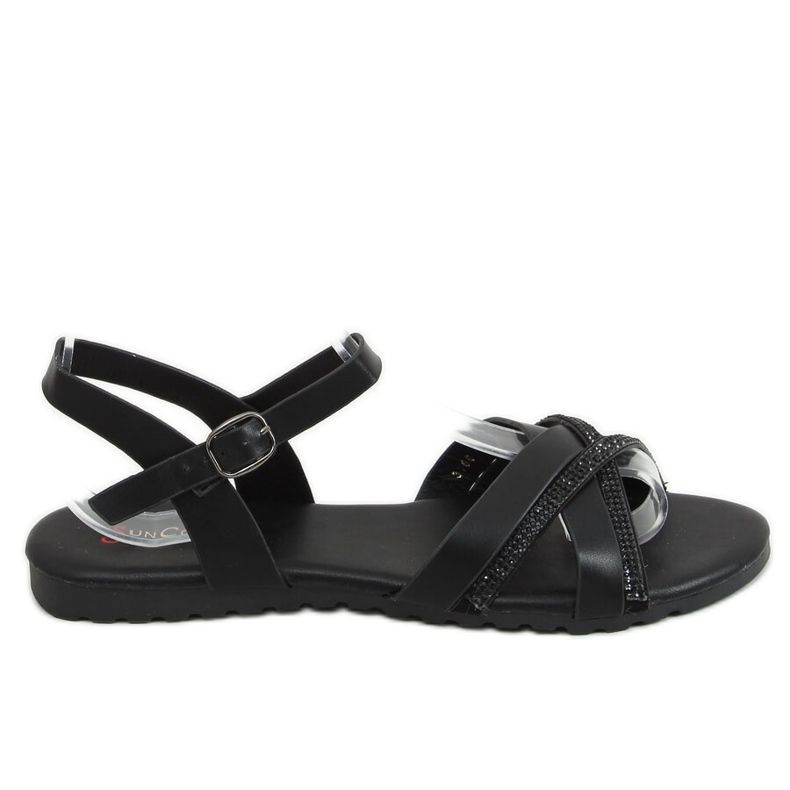 Sandales noires pour femmes 3160 Noir le noir