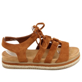 Sandales espadrilles camel W86 Camel brun