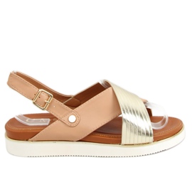 Sandales beiges pour femmes MJF745-9 Beige doré