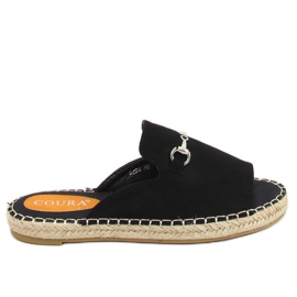 Espadrilles noires à boucle 8294 Noir le noir