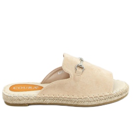 Espadrilles beiges à boucle 8294 Beige