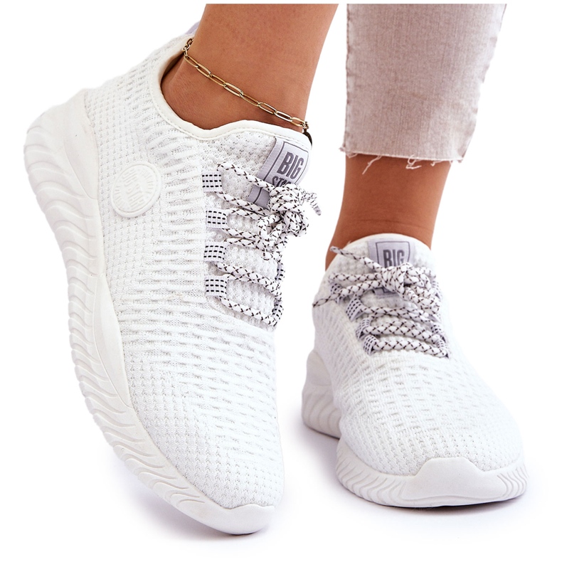 Chaussures de sport pour femmes en mousse à mémoire Big Star HH274296 Blanc blanche