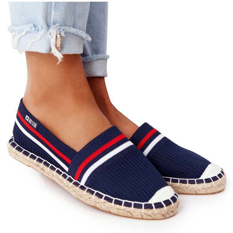 Espadrilles féminines Big Star HH274483 bleu marine