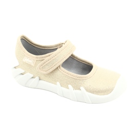 Chaussures de vitesse dorées Befado pour enfants 109P224 beige