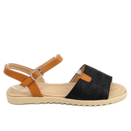 Sandales noires pour femmes PT-2R26 Noir brun