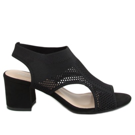 Noir 8044 Sandales à talons noires le noir