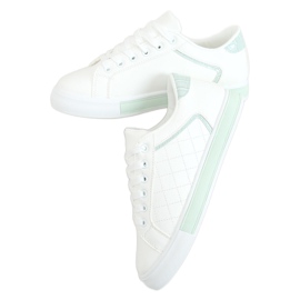 Baskets femme blanches et bleues A88-86 Bleu