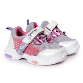 Chaussures de sport pour enfants Sneakers Space Ride blanc et rose gris multicolore