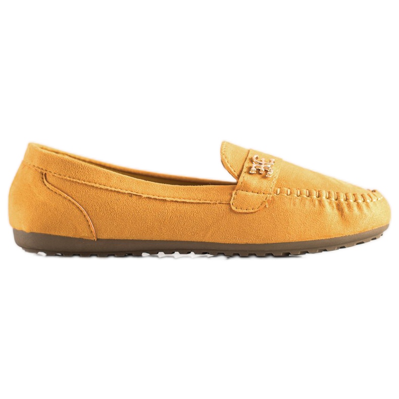 Fama Espadrilles En Daim Avec Ornement jaune