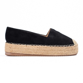 SHELOVET Espadrilles sur la plate-forme noir
