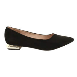 Escarpins à talons dorés FILIPPO DP2091/21 BK noir