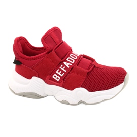 Chaussures enfant Befado 516X064 blanc rouge