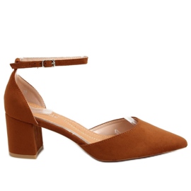 Escarpins ouverts marron 7584 Camel brun