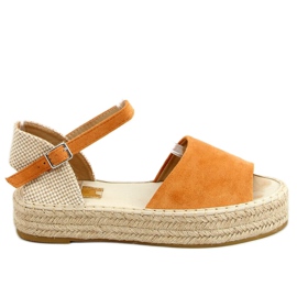 Espadrilles bout ouvert camel A663-ESP-1 Camel beige brun