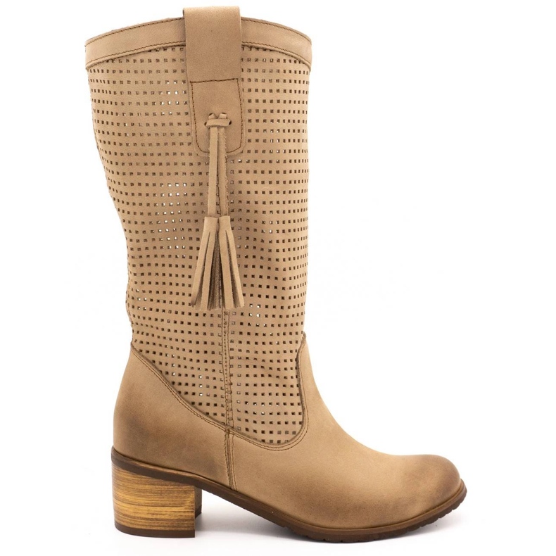 Olivier Boots ajourées femme D44 beige Olivier Boots ajourées femme D44 beige