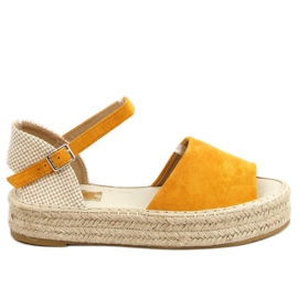 Espadrilles bout ouvert miel A663-ESP-1 Jaune beige