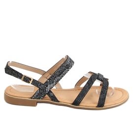 Sandales noires pour femmes H8-176 Noir le noir