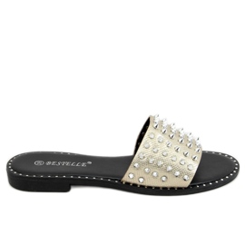 Gold N101 Chaussons dorés à clous