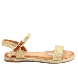 Sandales espadrilles dorées L197SA-1 Or d'or