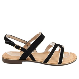 Sandales femme noires H8-177 Noir le noir