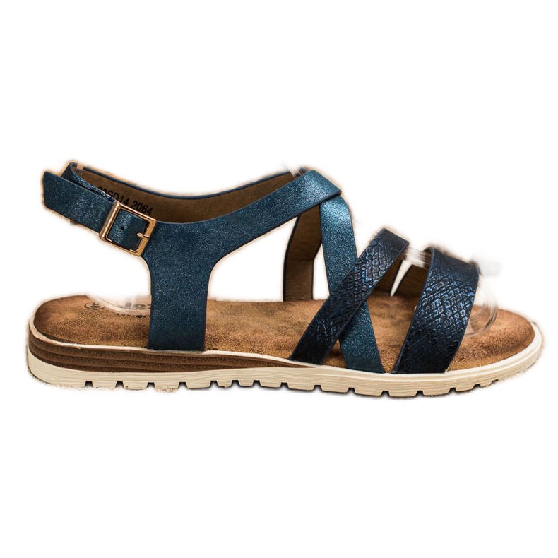 Evento Sandales bleues avec cuir écologique Evento Sandales bleues avec cuir écologique