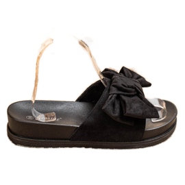 Seastar Pantoufles Avec Un Noeud le noir